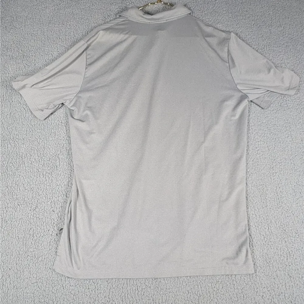 RLX Ralph Lauren Polo Shirt Mens Large Gray Performance Golf Activewear Logo